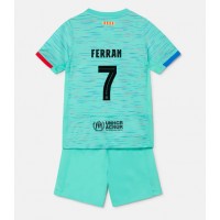 Barcelona Ferran Torres #7 Tretí Detský futbalový dres 2023-24 Krátky Rukáv (+ trenírky)